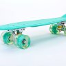 Скейт Penny Board SK-5672-6 мятный со светящимися колесами