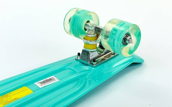 Скейт Penny Board SK-5672-6 мятный со светящимися колесами