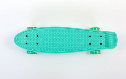 Скейт Penny Board SK-5672-6 м&#39;ятний з колесами, що світяться.
