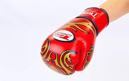 Рукавички боксерські шкіряні Twins MA-5436-R (10-12oz)