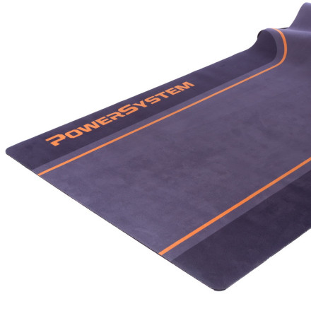 Замшевий Килимок для йоги Record FI-5662-59 сірий-чорний