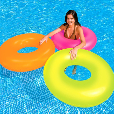 Надувне коло-тюбінг Intex 59262-2 Neon помаранчевий