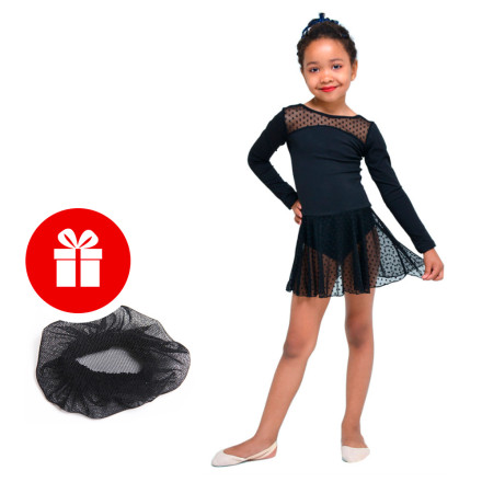 Купальник для гимнастики и танцев Little Dancer DR-2088-BK черный