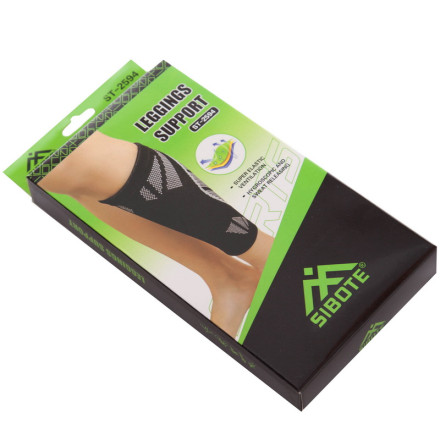 Бандаж компресійний для гомілки SIBOTE ST-2594 розмір M чорний-сірий