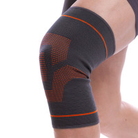 Наколінник еластичний бандаж SIBOTE ST-950 1шт сірий-оранжевий