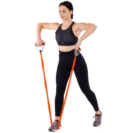 Еспандер трубчастий з ручками в захисному рукаві Zelart FI-7829-M середнє навантаження