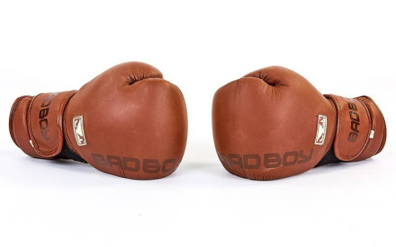Рукавички боксерські шкіряні Bad Boy VL-6618-BR (10-14oz)