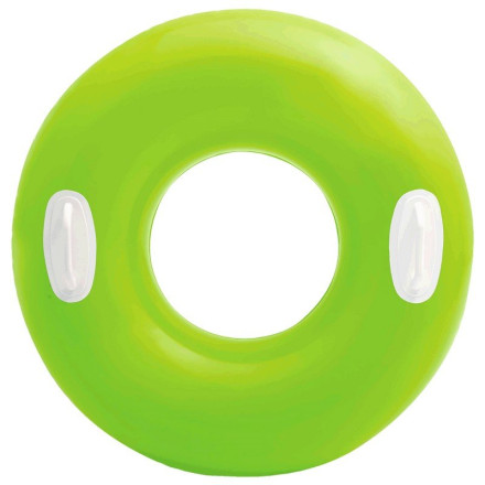 Надувной круг-тюбинг с ручками Intex 59258-1 Neon салатовый