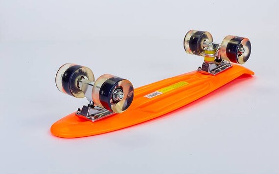 Скейт Penny Board SK-5672-11 оранжевый со светящимися колесами