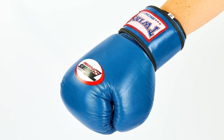 Рукавички боксерські шкіряні Twins VL-6631-B (10-14oz)