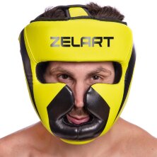Шлем боксерский с полной защитой PU Зеларт BO-7041-Y