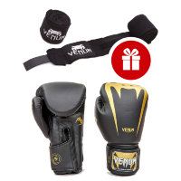 Перчатки боксерские Venum BO-8349-BKG черный-золотой