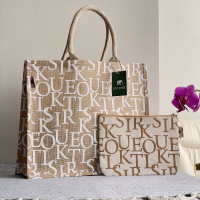 Jute Shopping Bag Eco Shopper with makeup bag SRBG-34 Golden Sand