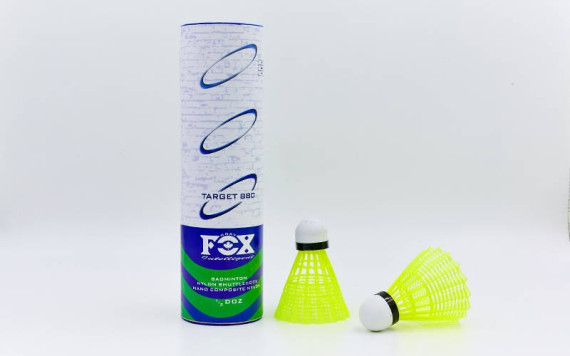 Воланы для бадминтона нейлоновые (6шт) FOX T880-Y желтые