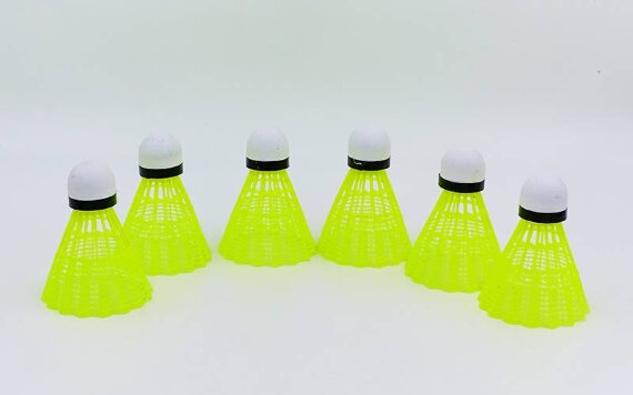 Воланы для бадминтона нейлоновые (6шт) FOX T880-Y желтые