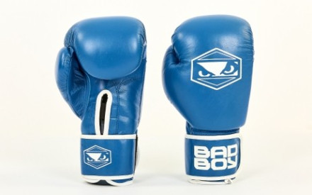 Перчатки боксерские кожаные BAD BOY VL-6615-B