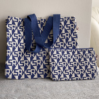 Cotton Shopping Bag Eco Shopper with makeup bag SRBG-35 JAZZ BLUE