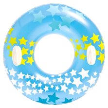 Надувной круг-тюбинг с ручками Intex 59256-3 Stars Blue