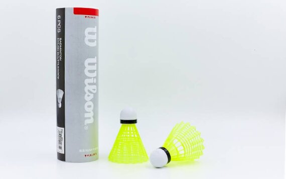 Воланы для бадминтона нейлоновые (6шт) WILSON W881-Y