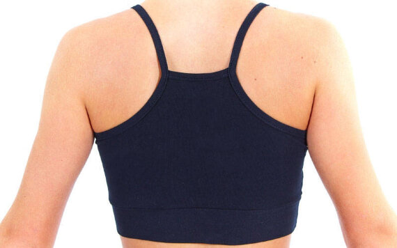 Майка-топ спортивная Х-б на бретелях черная UR DR-774-BK детская