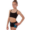 Майка-топ спортивная Х-б на бретелях черная UR DR-774-BK детская