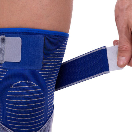 Наколінник еластичний бандаж з фіксуючим ременем SIBOTE ST-7029 1шт