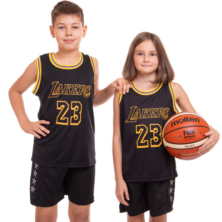 Форма баскетбольная подростковая NB-Sport NBA LAKERS JAMES 23 ba-0928