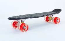 Скейт Penny Board SK-5672-5 черный со светящимися колесами