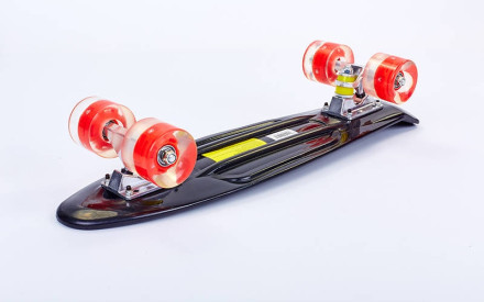 Скейт Penny Board SK-5672-5 чорний з колесами, що світяться.