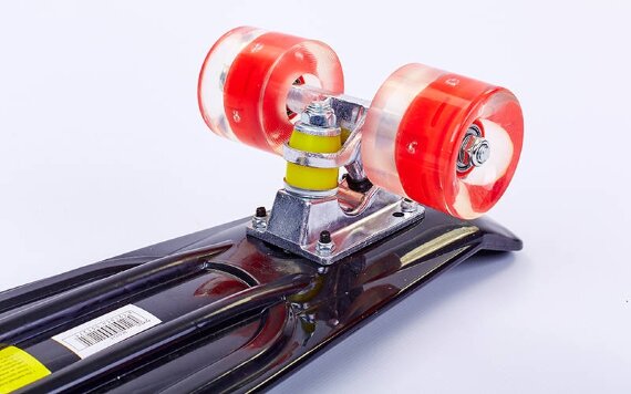 Скейт Penny Board SK-5672-5 черный со светящимися колесами