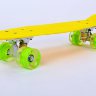 Скейт Penny Board SK-5672-1 желтый со светящимися колесами