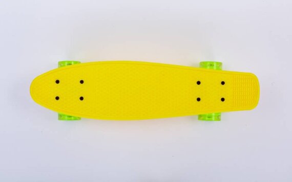 Скейт Penny Board SK-5672-1 желтый со светящимися колесами