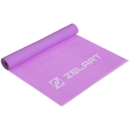 Стрічка еластична для фітнесу та йоги Zelart FI-6306-1_2 фіолетовий