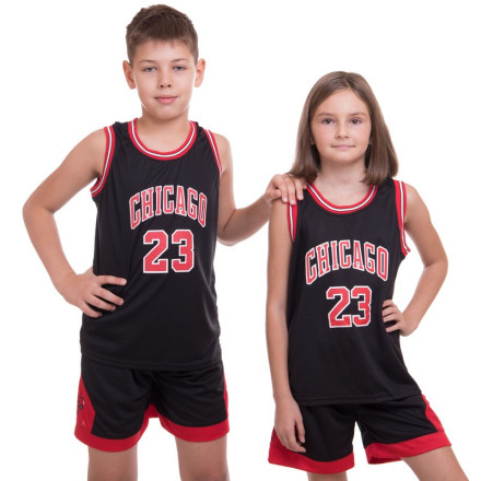 Форма баскетбольная подростковая NB-Sport NBA BULLS JORDAN 23 BO-5351-bk
