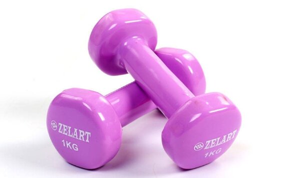 Гантели для фитнеса с виниловым покрытием Beauty (2x1кг) TA-5225-1