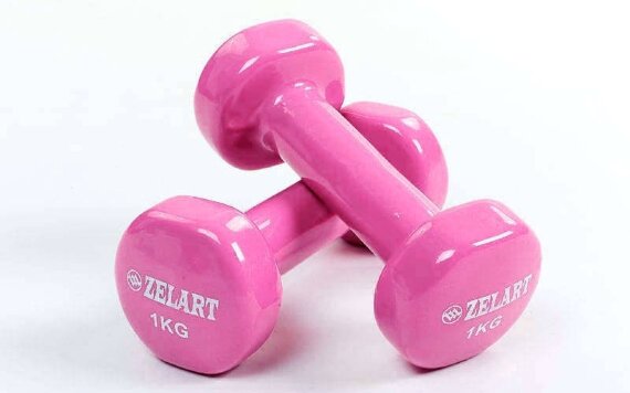 Гантели для фитнеса с виниловым покрытием Beauty (2x1кг) TA-5225-1
