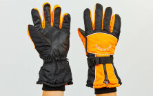 Перчатки горнолыжные теплые AZL-7 черно-оранжевый
