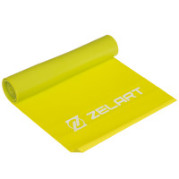 Стрічка еластична для фітнесу та йоги Zelart FI-6219-1_5 салатовий