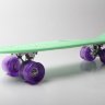 Скейт Penny Board SK-5672-12 мятный со светящимися колесами