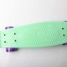 Скейт Penny Board SK-5672-12 мятный со светящимися колесами