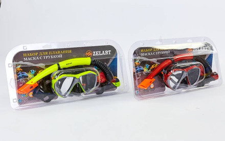 Набір для плавання маска із трубкою Zelart M208-SN120-SIL