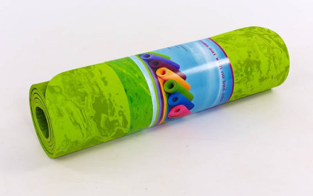 Килимок для фітнесу та йоги Yoga Mat 1x-шаровий FI-4936 зелений