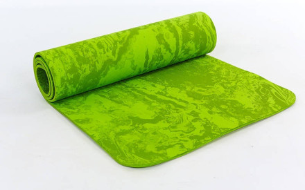 Коврик для фитнеса и йоги Yoga Mat 1x-слойный FI-4936 зеленый