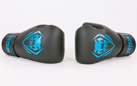 Рукавички боксерські Venum BO-8351-BKB чорний-синій