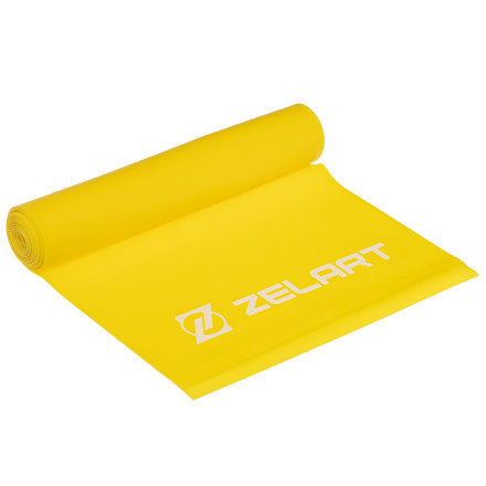 Стрічка еластична для фітнесу та йоги Zelart FI-6219-1_5 жовтий 