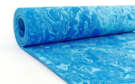 Килимок для фітнесу та йоги Yoga Mat 1x-шаровий FI-4936 синій