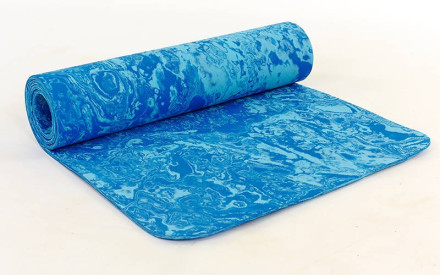 Коврик для фитнеса и йоги Yoga Mat 1x-слойный FI-4936 синий