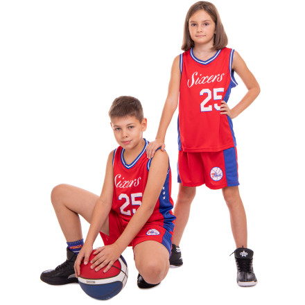 Форма баскетбольная подростковая NB-Sport NBA SIXERS SIMMONS 25 BA-0904