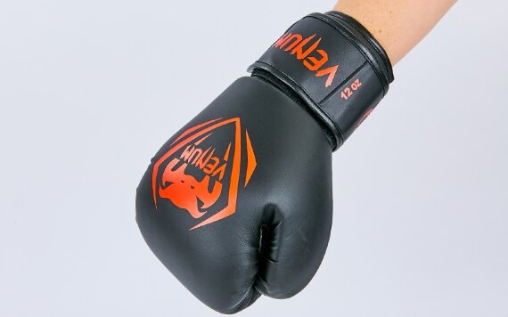 Перчатки боксерские Venum BO-8351-BKR черный-красный