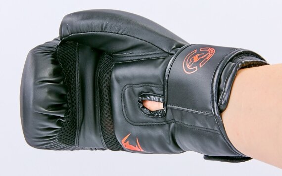 Перчатки боксерские Venum BO-8351-BKR черный-красный